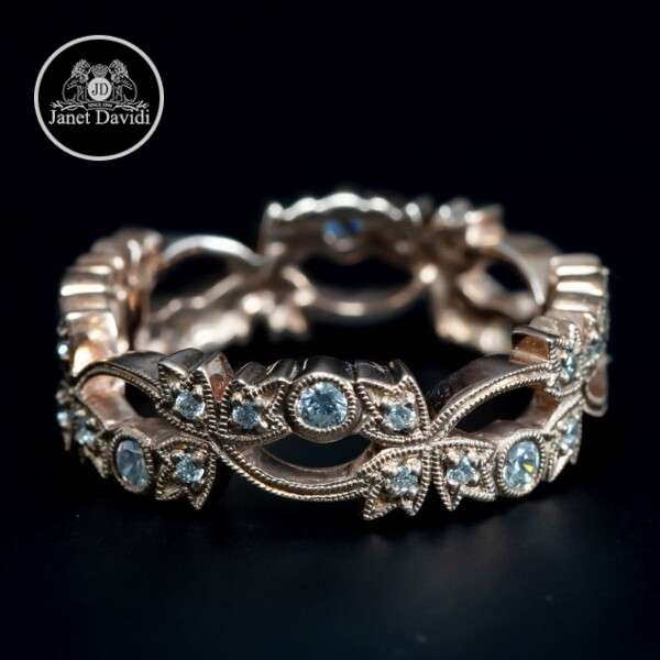 Leaf Diamond Stackable Wedding Ring