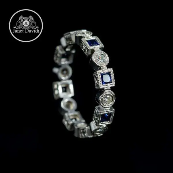 Blue Sapphire Bezel Set