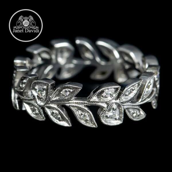 Wide Stackable Eternity Wedding Ring