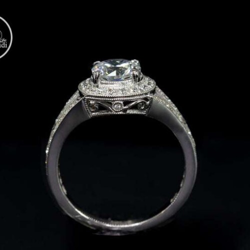 Modern Nouvea Style Engagement Ring