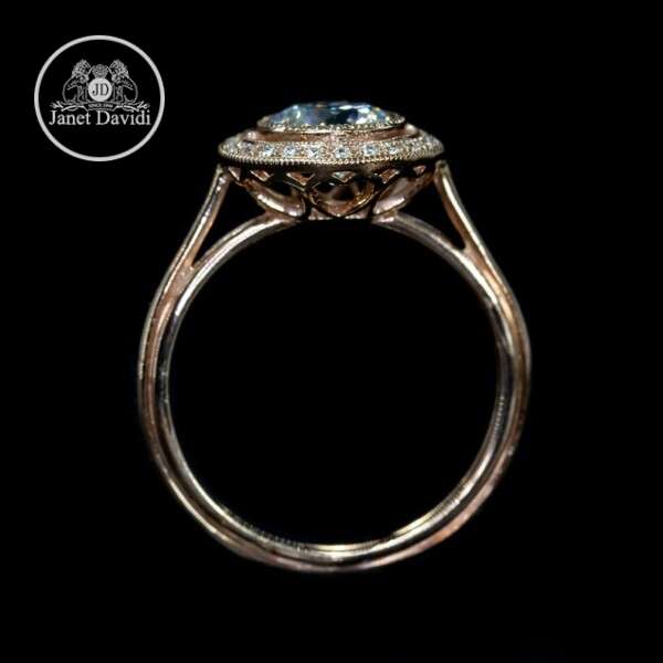 18 K Rose Gold Pave Diamond ID:11434