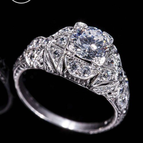 Natural Diamond 18 K or Platinum