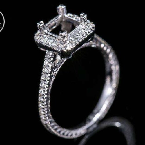 Princess-Cut Halo Ring